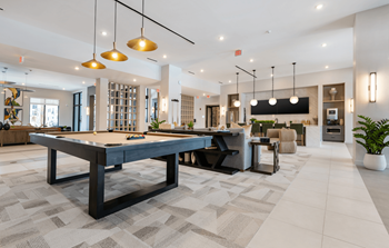 Club room with entertainment kitchen